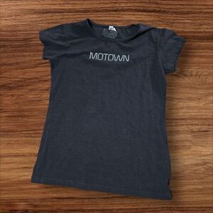 In Your Face Black Rhinestone Motown Tee Shirt